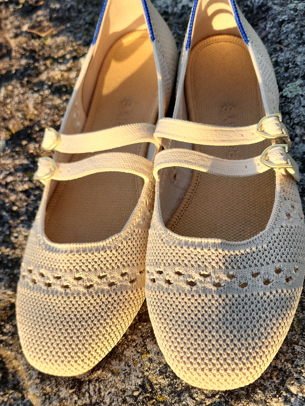 Rothy's The Double Buckle Mary Jane In Powder Crochet Size 8.5 - Picture 4 of 16